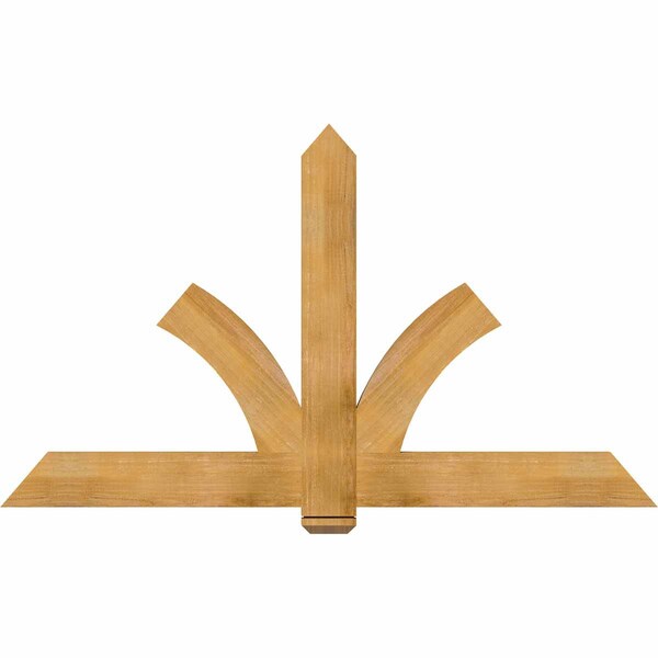 Ekena Millwork Redmond Rough Sawn Timber Gable Bracket, Western Red Cedar, 72"W x 42"H x 2"D x 6"F, 14/12 Pitch GBW072X42X0206RED00RWR - main